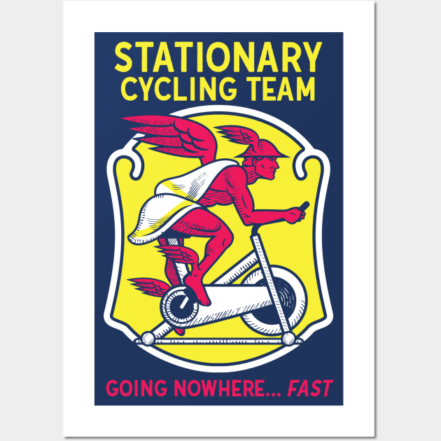 Stationary Cycling Team Wall Art by toadyco